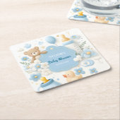 Blue Bundle Joy: Baby Boy Shower Rechteckiger Pappuntersetzer (angewinkelt)