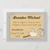 Blue Bundle of Joy Baby Ankündigungen (Vorderseite)