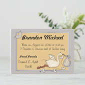 Blue Bundle of Joy Baby Ankündigungen (Stehend Vorderseite)