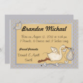 Blue Bundle of Joy Baby Ankündigungen (Vorne/Hinten)