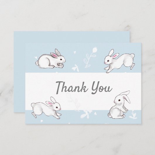 Blue Bunnies Vielen Dank, dass Sie sich Karten mer (Vorne/Hinten)