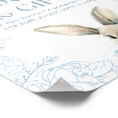 Blue Bunny Baby Duschdusche Windeln Raffle Poster (Ecke)
