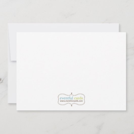 Blue Bunny Baby Dusche Einladung (Rückseite)