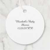 Blue Bunny Baby Dusche Geschenkanhänger (Rückseite)