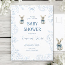 Blue Bunny Baby Dusche