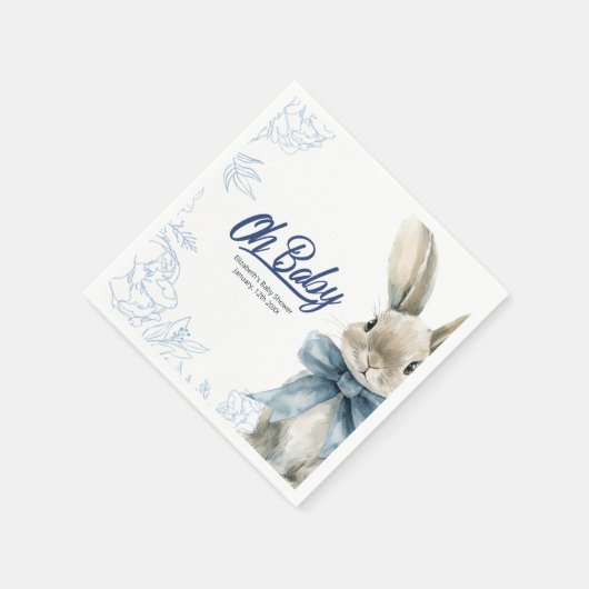 Blue Bunny Baby Dusche Serviette (Ecke)