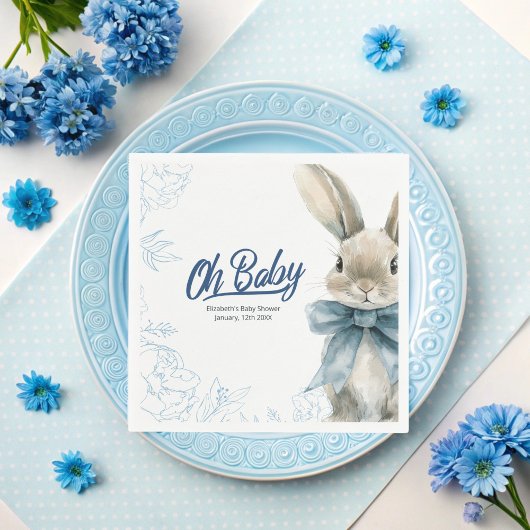 Blue Bunny Baby Dusche Serviette