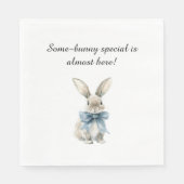 Blue Bunny Baby Dusche Serviette (Vorderseite)