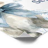 Blue Bunny Baby Dusche Willkommen Poster (Ecke)