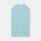 Blue Bunny Baby Duwer Gefallen Geschenkmarken Geschenkanhänger (Rückseite)