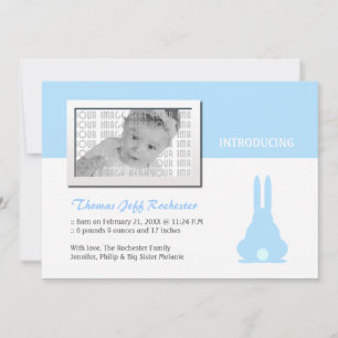 Blue Bunny Birth Ankündigung