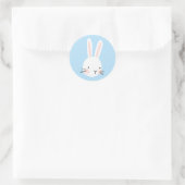 Blue Bunny Custom Runder Aufkleber (Tasche)
