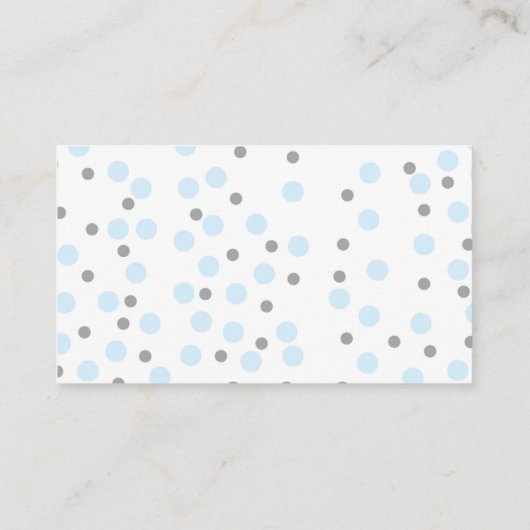 Blue Bunny Diaper Raffle Ticket Begleitkarte (Rückseite)