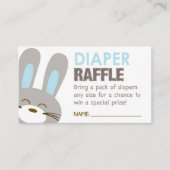 Blue Bunny Diaper Raffle Ticket Begleitkarte (Vorderseite)