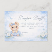 Blue Bunny Floral Windel Raffle Begleitkarte (Vorderseite)
