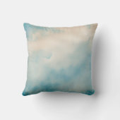 Blue Bunny Garden: Watercolor Style Pillow Kissen (Rückseite)