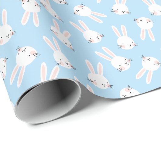 Blue Bunny Geschenkpapier (Rolleneckpunkt)