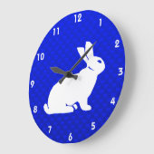 Blue Bunny Große Wanduhr (Winkel)