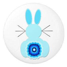 Blue Bunny Keramik Pull Keramikknauf