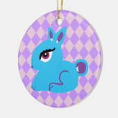Blue Bunny Keramikornament (Links)