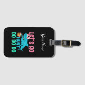 Blue Bunny Oars Hai Ostern Eizelljagd Gepäckanhänger (Vorderseite (Horizontal))