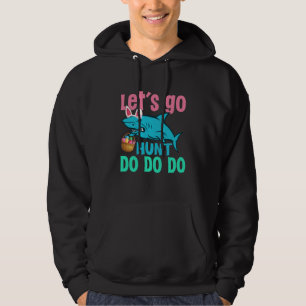 Blue Bunny Oars Hai Ostern Eizelljagd Hoodie