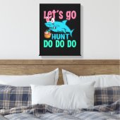 Blue Bunny Oars Hai Ostern Eizelljagd Leinwanddruck (Insitu (Schlafzimmer))