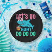 Blue Bunny Oars Hai Ostern Eizelljagd Pappteller (Party)