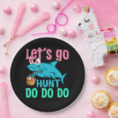 Blue Bunny Oars Hai Ostern Eizelljagd Pappteller (Party)