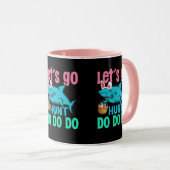 Blue Bunny Oars Hai Ostern Eizelljagd Tasse (VorderseiteRechts)