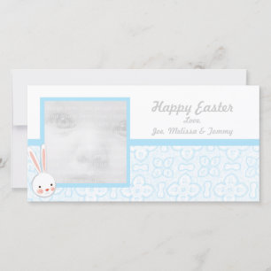 Blue Bunny Oaster Foto Cards Feiertagskarte