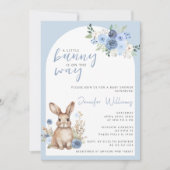 Blue Bunny Osterbaby Dusche Einladung (Vorderseite)