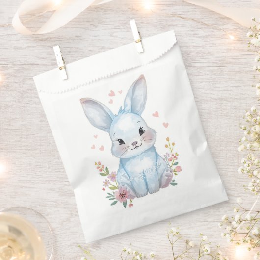Blue Bunny Party Theme, Forest Animal Baby Shower  Geschenktütchen (Ausgeschnitten)