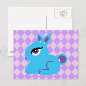 Blue Bunny Postkarte (Vorne/Hinten)