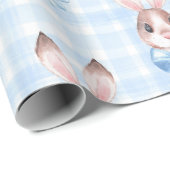 Blue Bunny Rabbit Geschenk Geschenkpapier (Rolleneckpunkt)