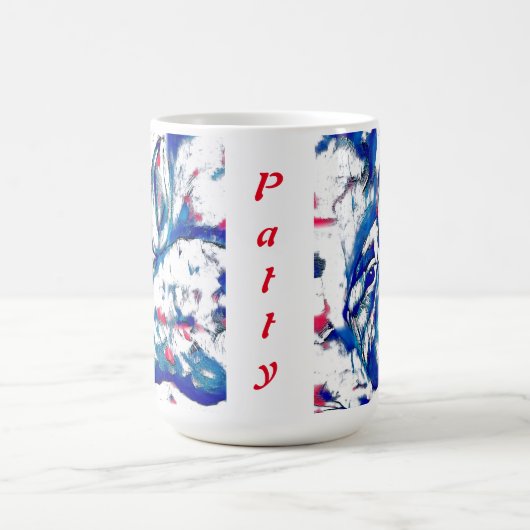 Blue Bunny Rabbit Kaffeetasse (Mittel)