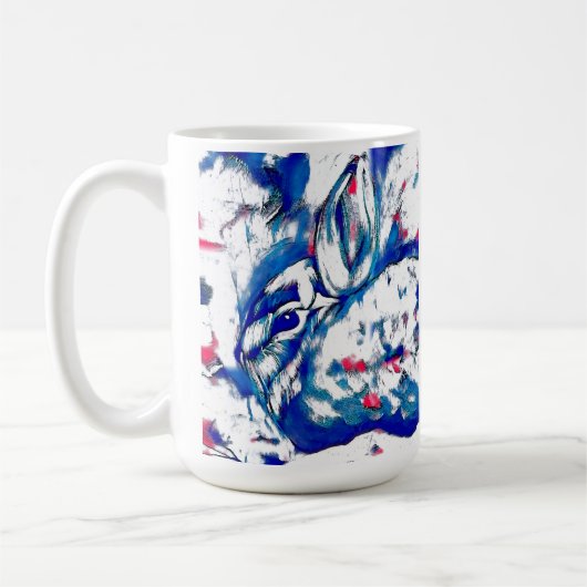 Blue Bunny Rabbit Kaffeetasse (Links)