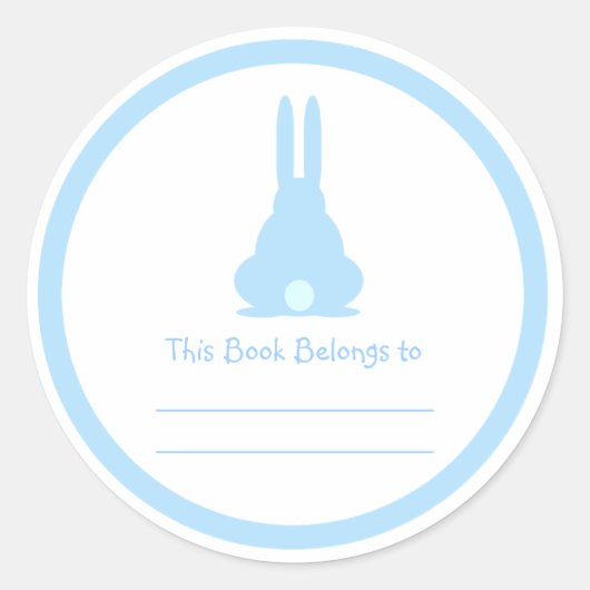 Blue Bunny Runder Aufkleber (Vorderseite)