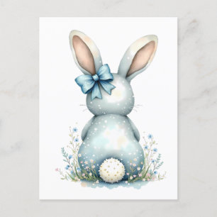 Blue Bunny Schwanz Cottontail Ostern Bunny Benjami Postkarte