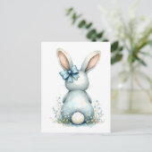 Blue Bunny Schwanz Cottontail Ostern Bunny Benjami Postkarte (Stehend Vorderseite)