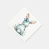 Blue Bunny Schwanz Cottontail Ostern Bunny Benjami Serviette (Ecke)