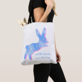 Blue Bunny Silhouette Cute Custom Boy Baby Shower Tasche (Von Nahem)