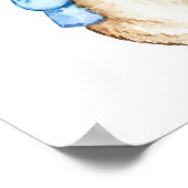 Blue Bunny Wall Art | Wasserfarbkaninchen Poster (Ecke)