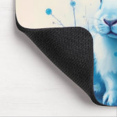 Blue Bunny Watercolor Artwork Mousepad (Ecke)