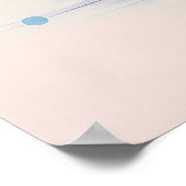 Blue Bunny Watercolor Artwork Poster (Ecke)