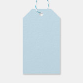 Blue Bunny Wildblume Boy Baby Dusche Geschenkanhänger (Rückseite)