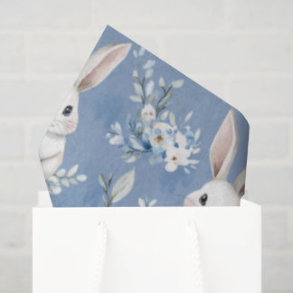 Blue Bunny Wishes – Custom Easter Wrapping Paper Seidenpapier