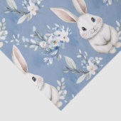 Blue Bunny Wishes – Custom Easter Wrapping Paper Seidenpapier (Detail)