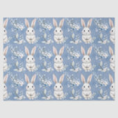 Blue Bunny Wishes – Custom Easter Wrapping Paper Seidenpapier (Vorderseite)