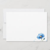 Blue Bunny Wonderland Tee Party Babydusche Einladung (Rückseite)